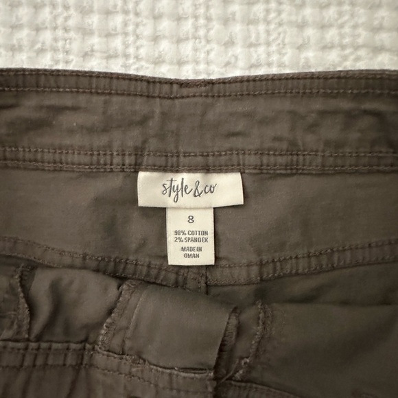Style & Co Size 8 Brown Shorts - Picture 3 of 3